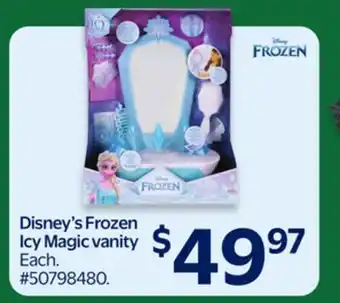Walmart Disney's Frozen Icy Magic vanity offer