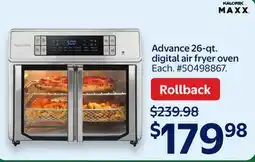 Walmart Advance 26-qt digital air fryer oven offer