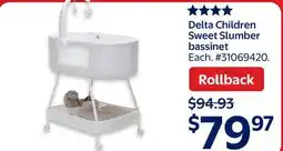 Walmart Delta Children Sweet Slumber bassinet offer