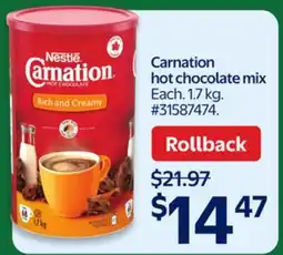Walmart Carnation hot chocolate mix offer