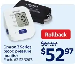 Walmart Omron 3 Series blood pressure monitor offer