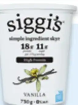 Walmart Siggi's Skyr 650 g - 750 g yogurt offer