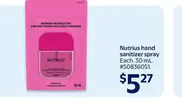 Walmart Nutrius hand sanitizer spray offer