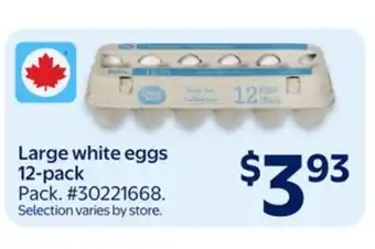 Walmart Large white eggs 12-pack offer