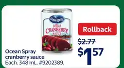 Walmart Ocean Spray Cranberry Sauce offer