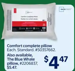 Walmart Comfort complete pillow offer