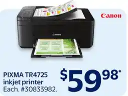 Walmart PIXMA TR4725 inkjet printer offer