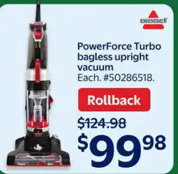 Walmart Bissell PowerForce Turbo Bagless Upright Vacuum offer