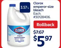 Walmart Clorox emperor-size bleach offer