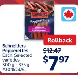 Walmart Schneiders Pepperettes offer