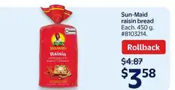 Walmart Sun-Maid raisin bread offer
