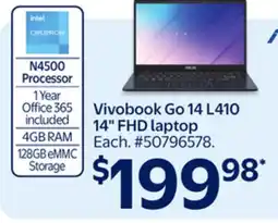 Walmart Vivobook Go 14 L410 14 FHD laptop offer