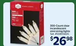Walmart 300-Count clear incandescent mini string lights offer
