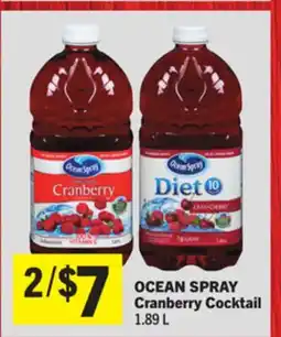 Foodland OCEAN SPRAY Cranberry Cocktail offer