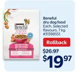 Walmart Beneful dry dog food offer