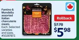 Walmart Fantino & Mondello assorted Italian charcuterie meats offer