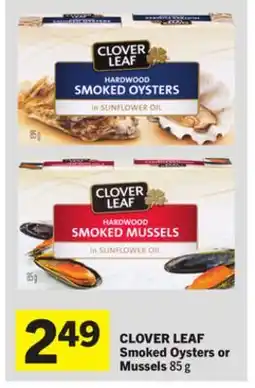 Foodland CLOVER LEAF Smoked Oysters or Mussels offer
