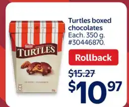 Walmart Turtles boxed chocolates offer