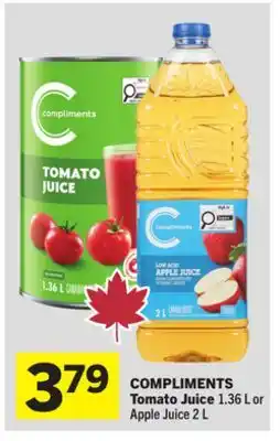 Foodland COMPLIMENTS Tomato Juice offer