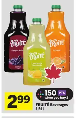 Foodland FRUITÉ Beverages offer