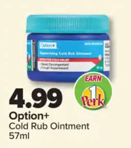 PharmaChoice Option+ Cold Rub Ointment offer