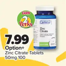 PharmaChoice Option+ Zinc Citrate Tablets offer