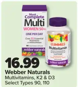 PharmaChoice Webber Naturals Multivitamins, K2 & D3 offer