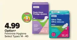 PharmaChoice Option+ Feminine Hygiene offer