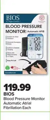 PharmaChoice BIOS Blood Pressure Monitor Automatic Atrial Fibrillation offer