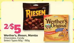 PharmaChoice Werther's, Riesen, Mamba Chocolates, Candy offer