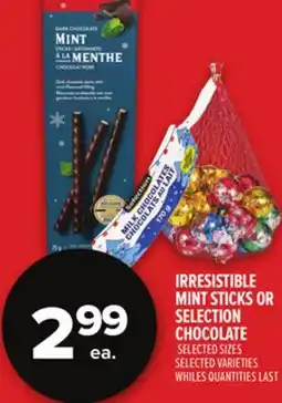 Metro IRRESISTIBLE MINT STICKS OR SELECTION CHOCOLATE offer