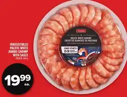 Metro IRRESISTIBLES PACIFIC WHITE JUMBO SHRIMP WITH SAUCE offer