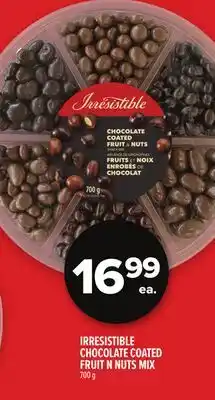 Metro IRRESISTIBLE CHOCOLATE COATED FRUIT N NUTS MIX offer