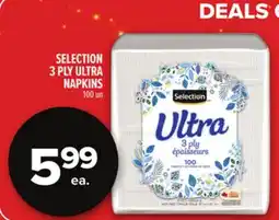 Metro SELECTION 3 PLY ULTRA NAPKINS offer
