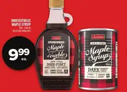 Metro IRRESISTIBLES MAPLE SYRUP offer