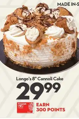 Longo's 8Cannoli Cake offer