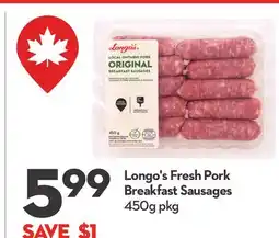 Longo's Longo's Fresh Pork Breakfast Sausages offer