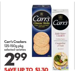 Longo's Carr's Crackers offer