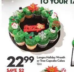 Longo's Longos Holiday Wreath or Tree Cupcake Cakes offer