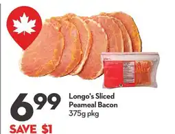 Longo's Sliced Peameal Bacon offer