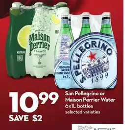 Longo's San Pellegrino or Maison Perrier Water offer