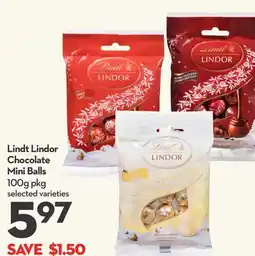 Longo's Lindor Chocolate Mini Balls offer