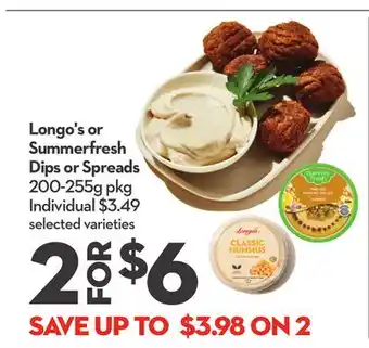 Longo's Dips or Spreads offer