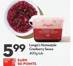 Longo's Homestyle Cranberry Sauce offer
