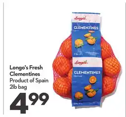 Longo's Fresh Clementines offer