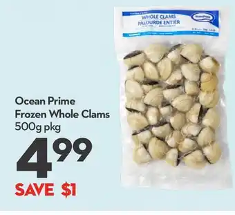 Longo's Ocean Prime Frozen Whole Clams offer