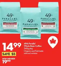 Longo's 49th Parallel Whole Bean Coffee offer