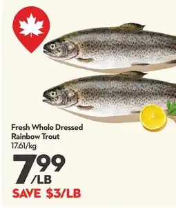 Longo's Fresh Whole Dressed Rainbow Trout offer