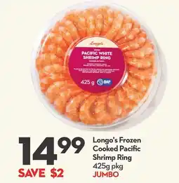 Longo's Frozen Cooked Pacific Shrimp Ring offer