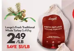 Longo's Fresh Traditional Whole Turkey offer